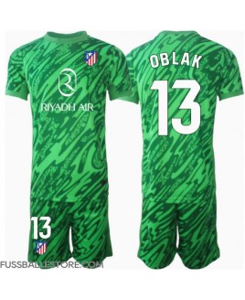 Günstige Atletico Madrid Jan Oblak #13 Torwart Auswärts Trikotsatzt Kinder 2024-25 Kurzarm (+ Kurze Hosen)